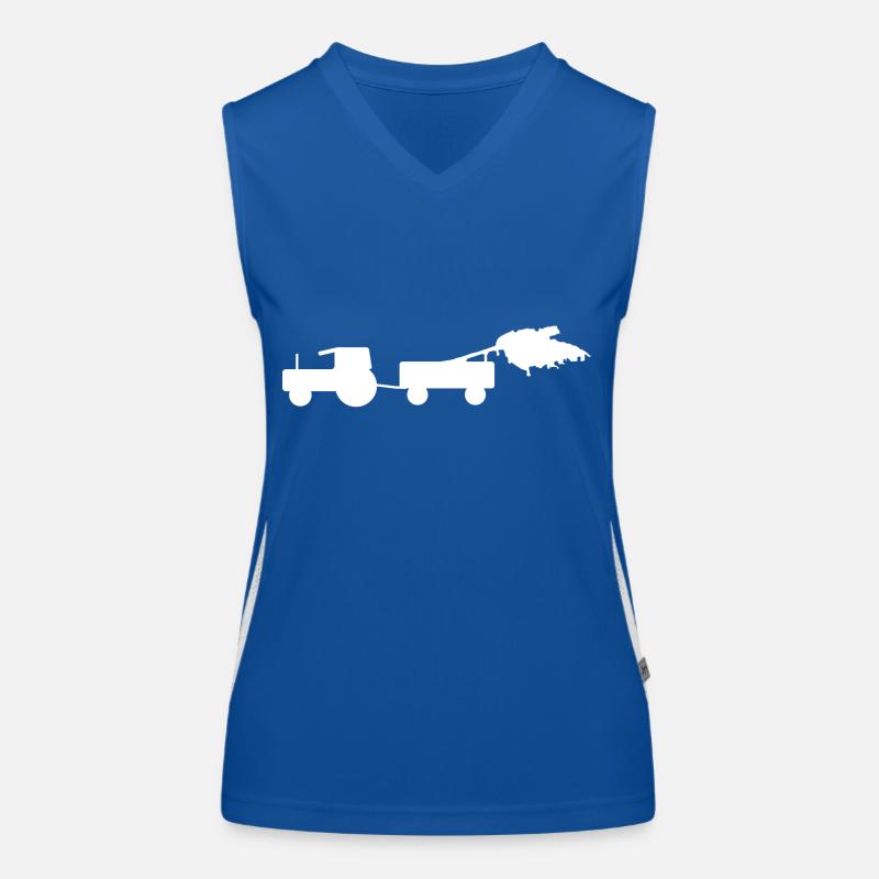 Kirchweih Traktor mit Hänger Funktionelles Kontrast-Tank Top für Frauen