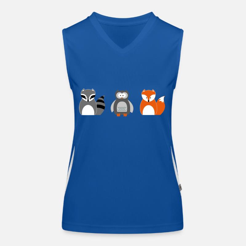 Waldtiere Funktionelles Kontrast-Tank Top für Frauen