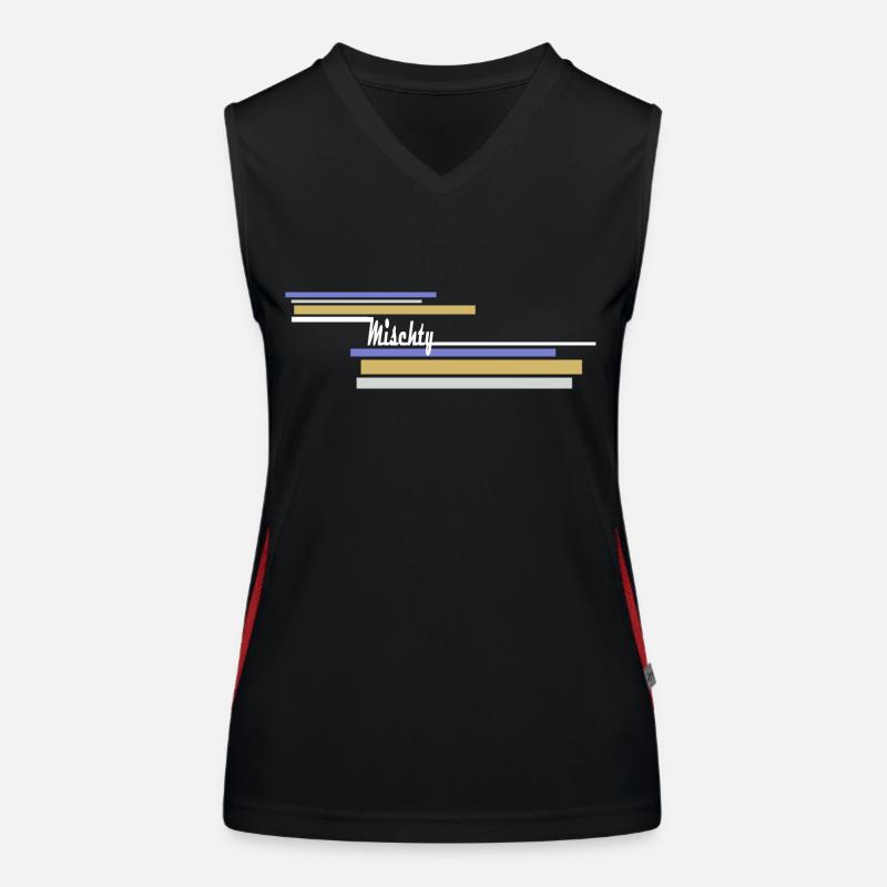 Mischty Longstripe White Funktionelles Kontrast-Tank Top für Frauen