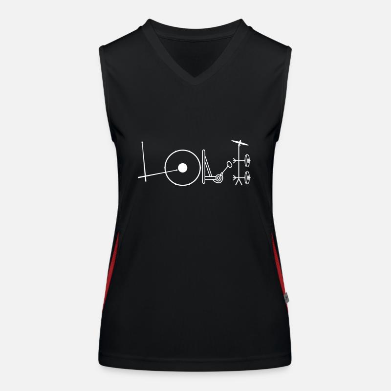 Gift drummer drummer drummer - Women's Functional Contrast Tank Top - black/red