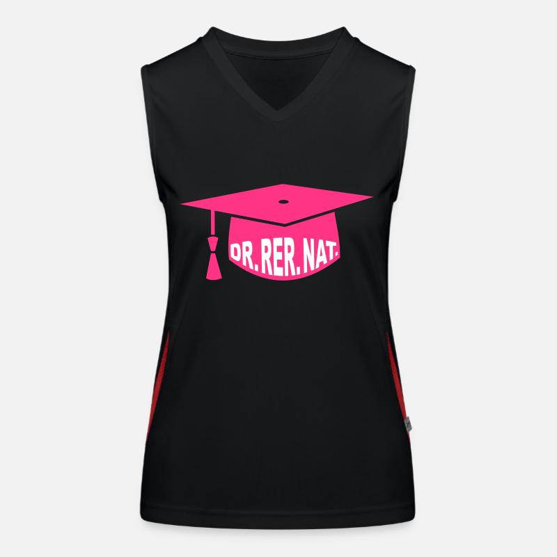Doktor - Doktorhut - Studium - Geschenk - Dr. rer. Funktionelles Kontrast-Tank Top für Frauen