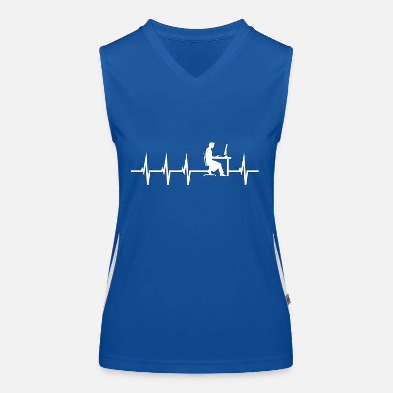 Heartbeat heartline heart rate programmer Women's Functional Contrast Tank Top