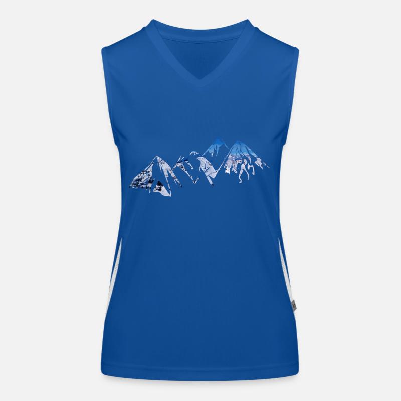 Schneelandschaft Funktionelles Kontrast-Tank Top für Frauen