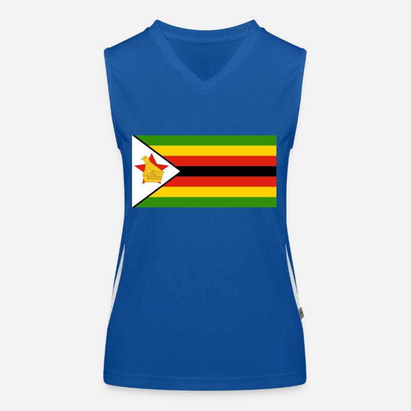 Simbabwe Funktionelles Kontrast-Tank Top für Frauen