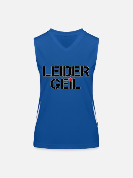 Leider Geil - Funktionelles Kontrast-Tank Top für Frauen - Royal/Weiß - Vorne