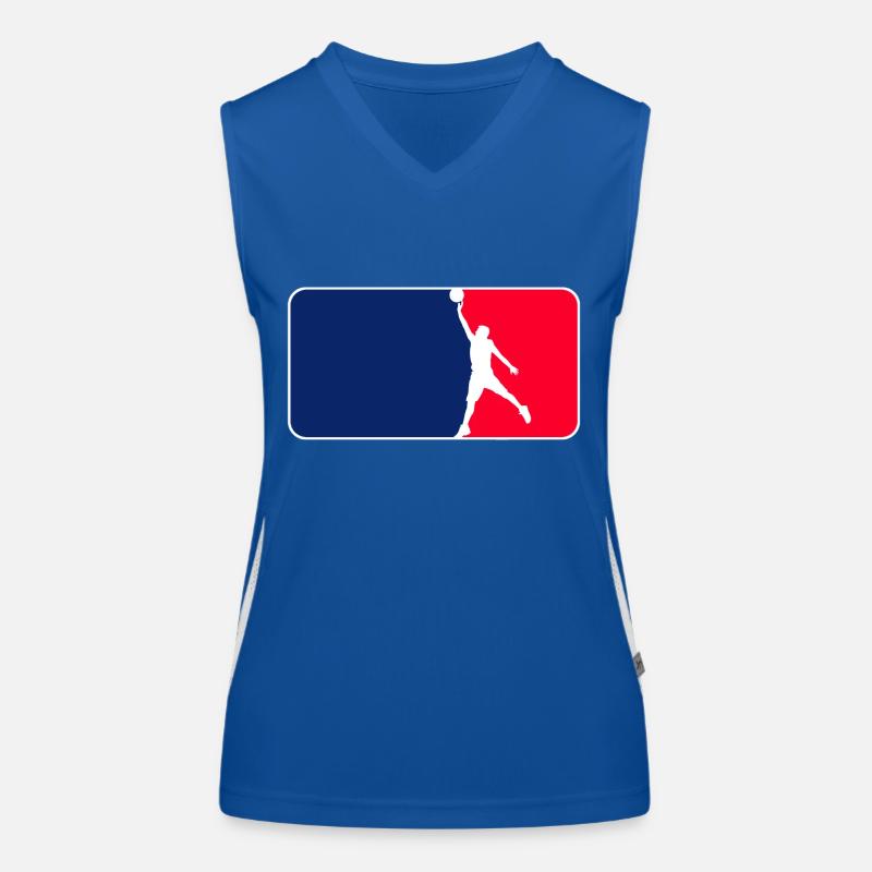 Basketball Logo Funktionelles Kontrast-Tank Top für Frauen