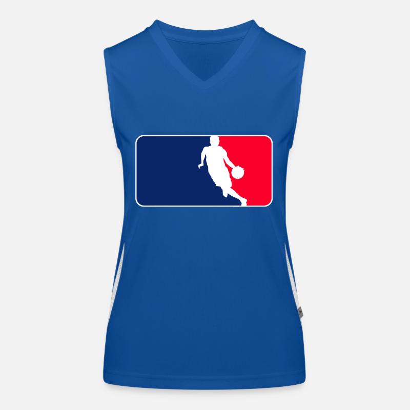 Logo du basket-ball Débardeur respirant contrasté Femme