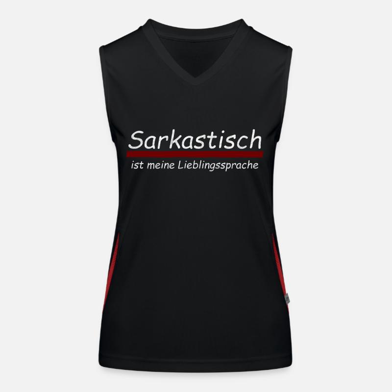 Sarcastic is my favorite language Women's Functional Contrast Tank Top