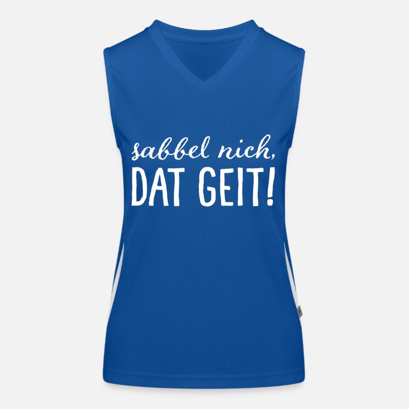Sabbel nich, dat geit! Weiß Funktionelles Kontrast-Tank Top für Frauen