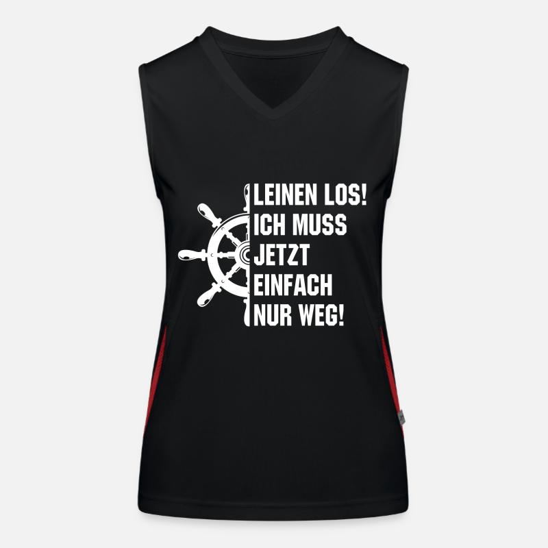 Leinen los - ich muss einfach nur weg Funktionelles Kontrast-Tank Top für Frauen