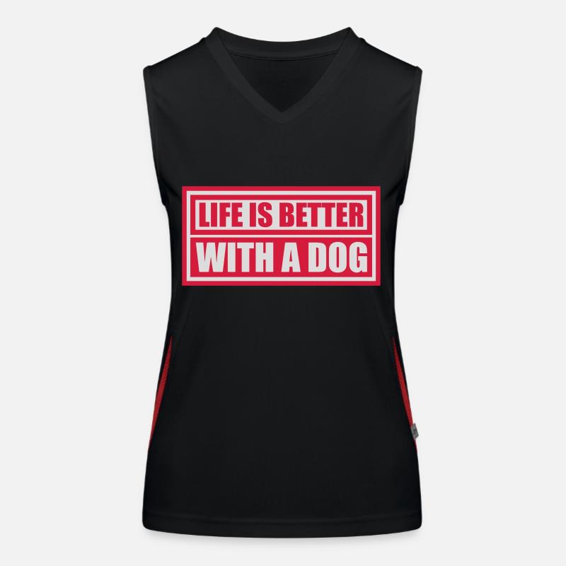 better with a dog Women's Functional Contrast Tank Top