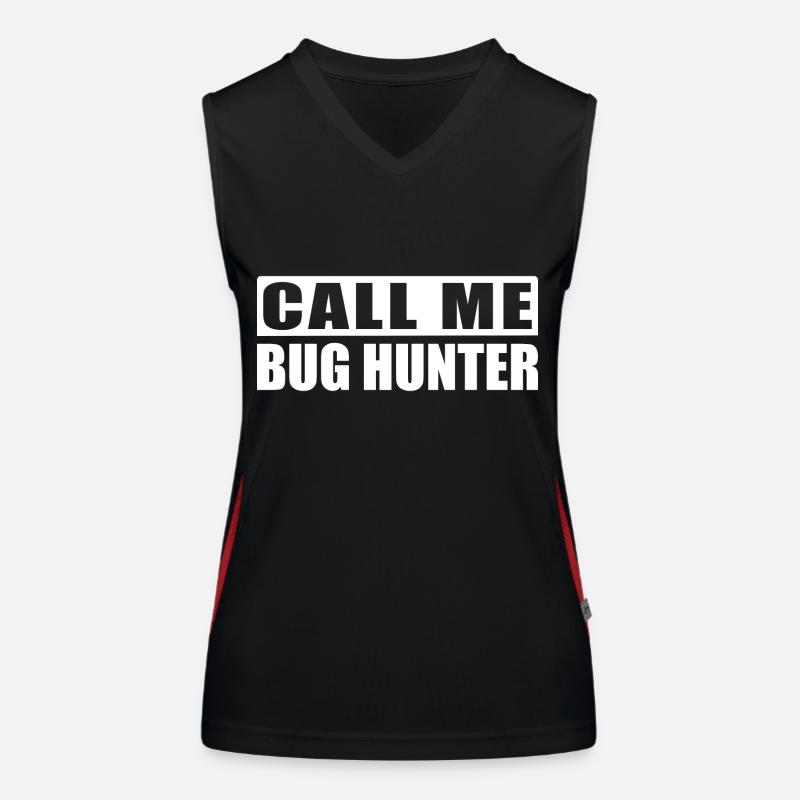 Bug Hunter - Programmeur Informaticien IT Shirt Débardeur respirant contrasté Femme
