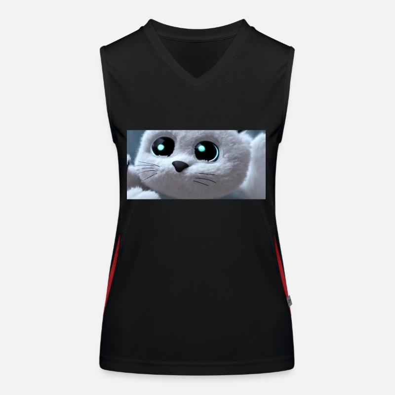 Le chat vous regarde Débardeur respirant contrasté Femme