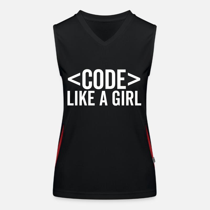 Code wie ein Mädchen Funktionelles Kontrast-Tank Top für Frauen