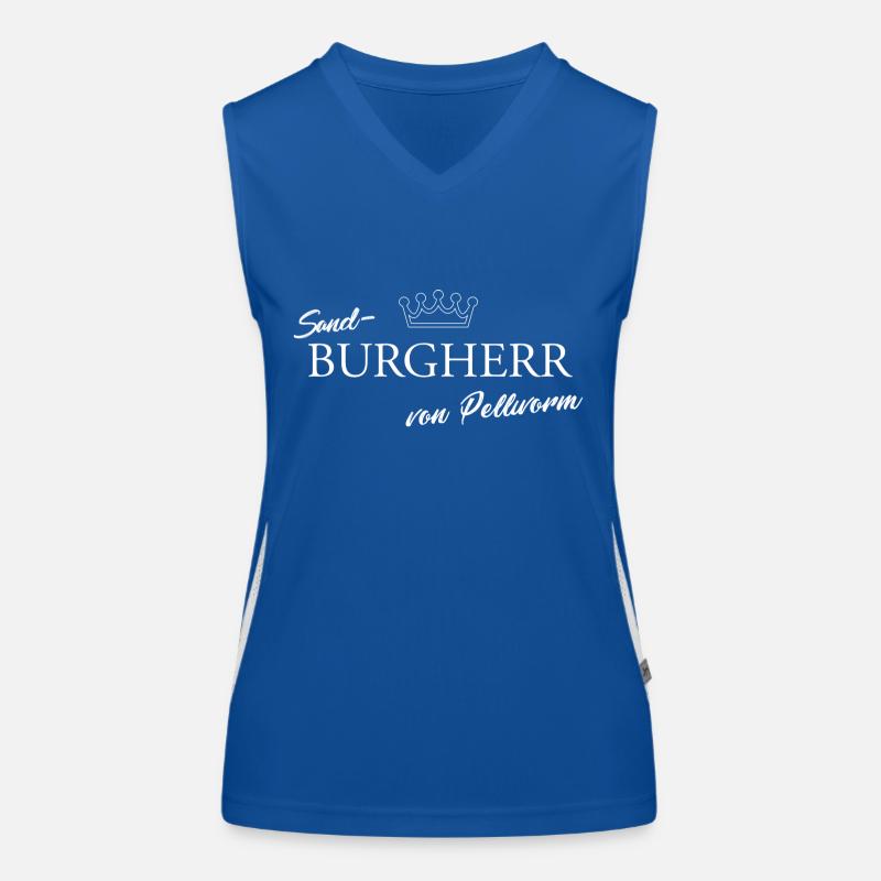 Sand-Burgherr von Pellworm Funktionelles Kontrast-Tank Top für Frauen