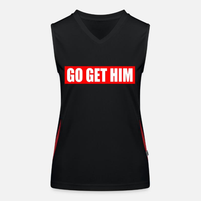 Go get him Débardeur respirant contrasté Femme