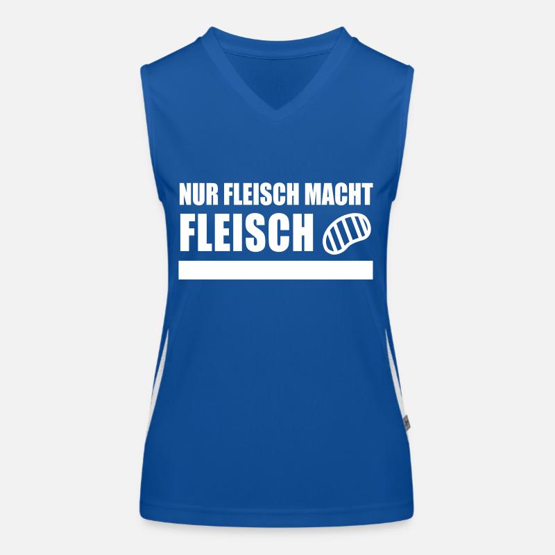 NUR FLEISCH MACHT FLEISCH Funktionelles Kontrast-Tank Top für Frauen