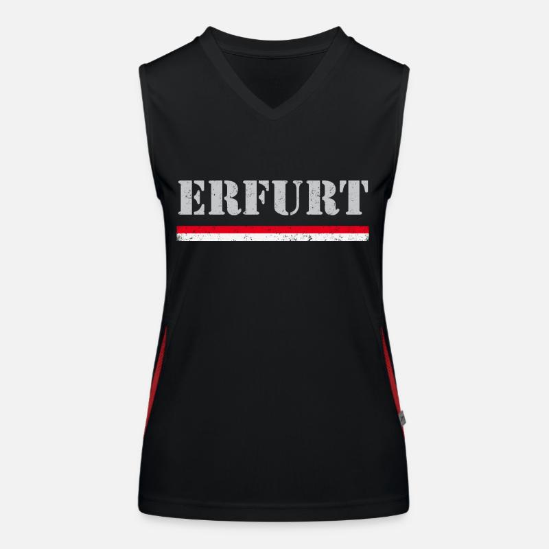 Erfurt / Lettrage & Drapeau - VINTAGE Débardeur respirant contrasté Femme