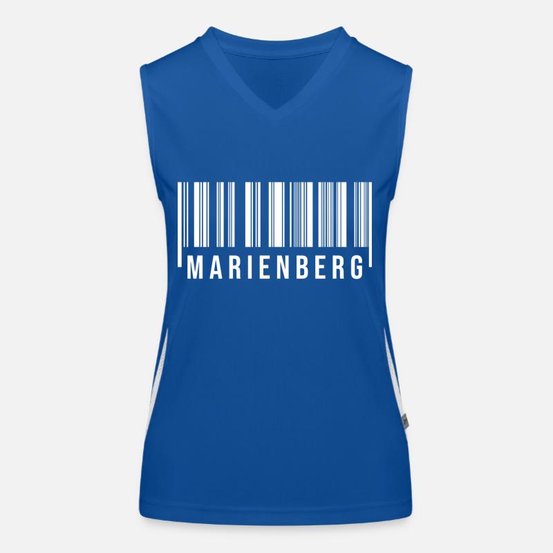 Erzgebirge Strichcode Marienberg Funktionelles Kontrast-Tank Top für Frauen