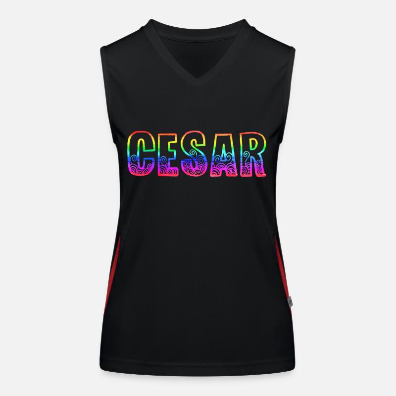 Cesar RS Arc-en-ciel Débardeur respirant contrasté Femme