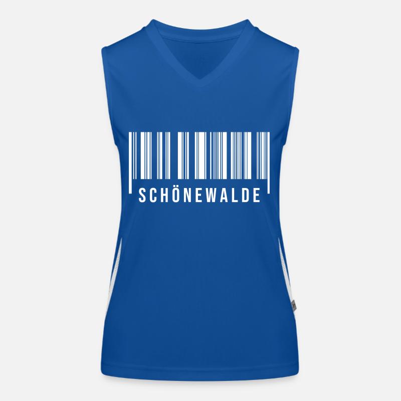 Schönewalde Strichcode Funktionelles Kontrast-Tank Top für Frauen