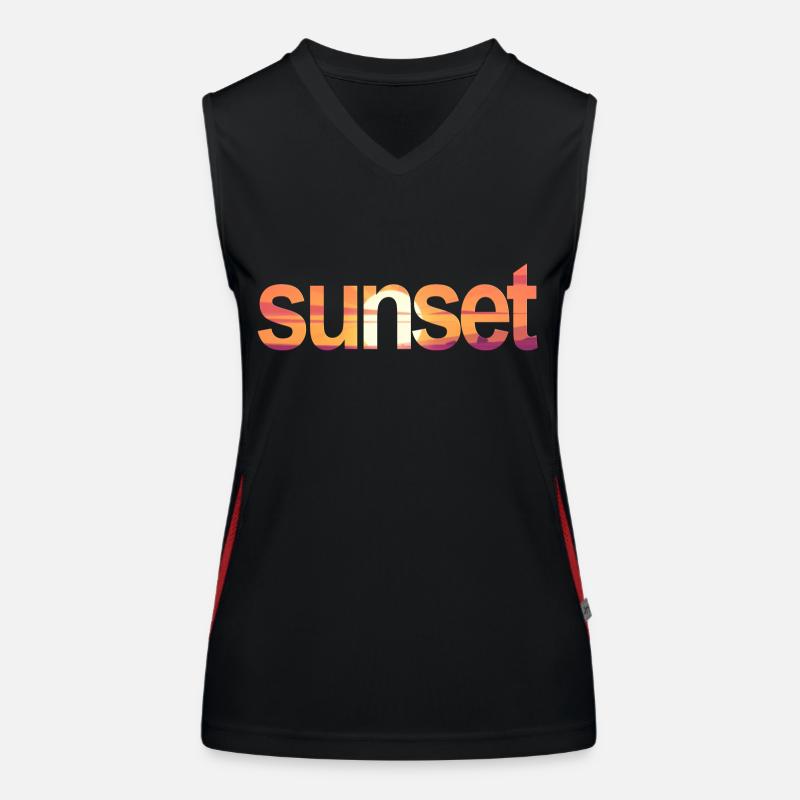 Coucher de soleil Débardeur respirant contrasté Femme