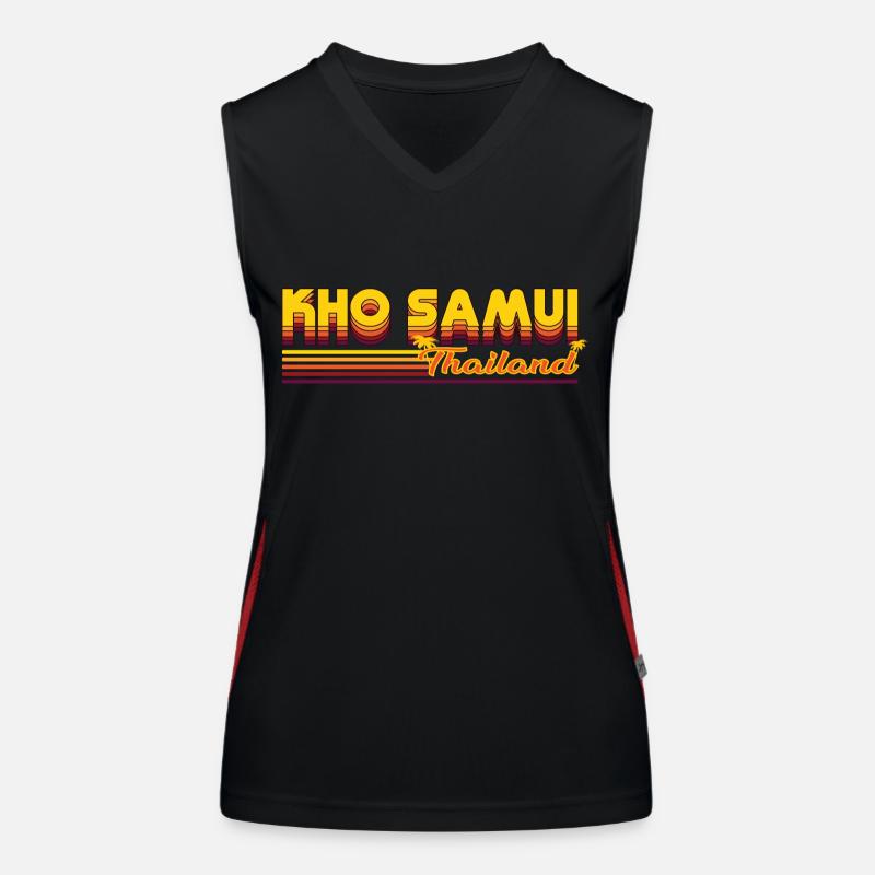 Ko Samui - Inselparadies im Design Funktionelles Kontrast-Tank Top für Frauen