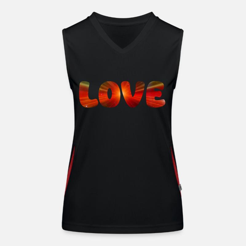 LOVE Funktionelles Kontrast-Tank Top für Frauen
