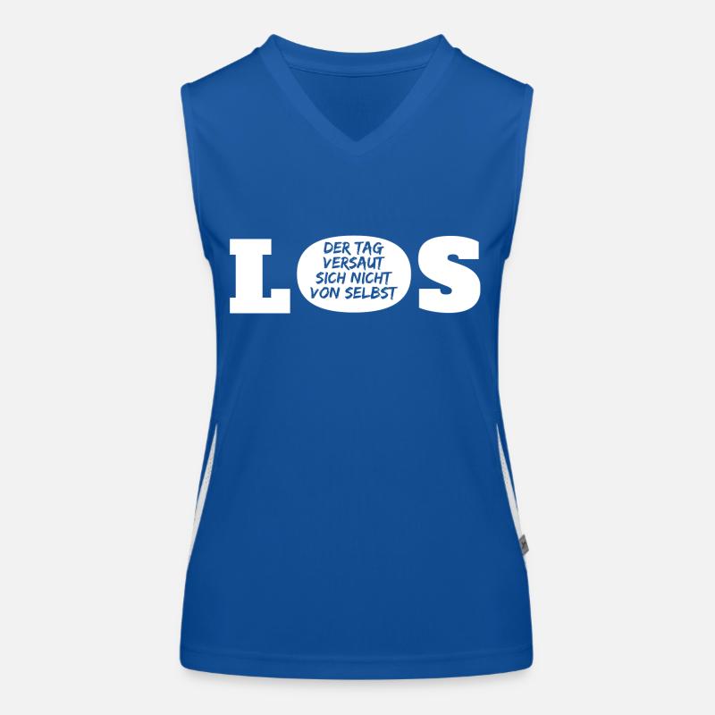 LOS - der Tag versaut sich nicht von selbst Funktionelles Kontrast-Tank Top für Frauen