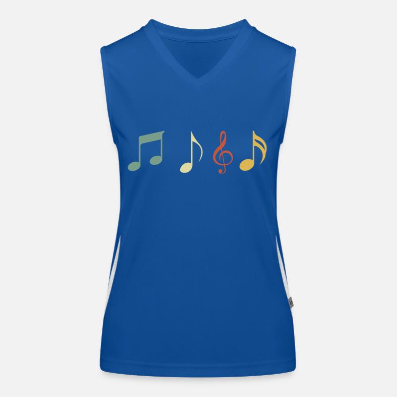 Vintage Retro Musical Note Women's Functional Contrast Tank Top