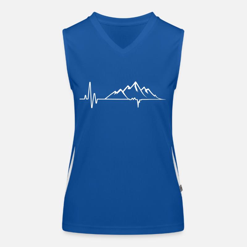 Mountains heartbeat Women's Functional Contrast Tank Top