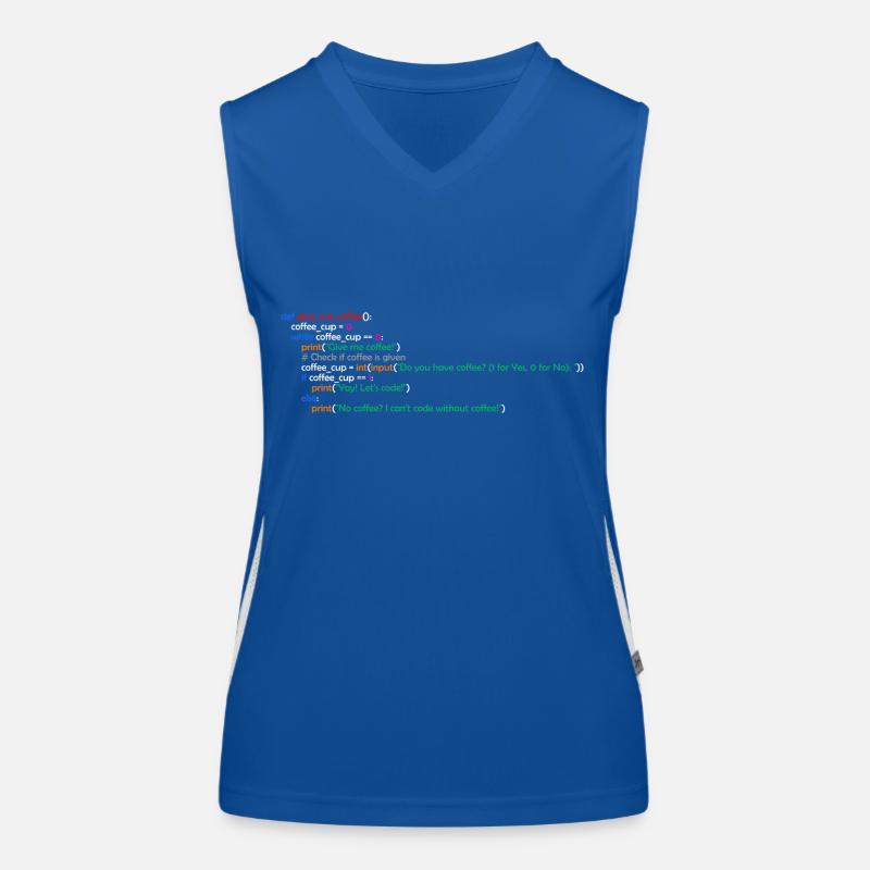 Kaffee, Programmierung, Lustig, Coffee Funktionelles Kontrast-Tank Top für Frauen