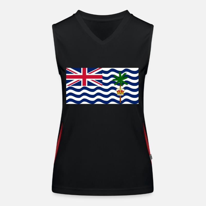British Indian Ocean Territory - Women's Functional Contrast Tank Top - black/red