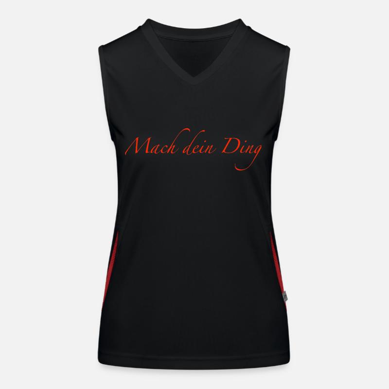 mach dein Ding Funktionelles Kontrast-Tank Top für Frauen