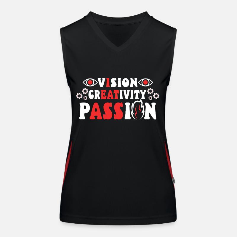 Vision Créativité Passion Débardeur respirant contrasté Femme