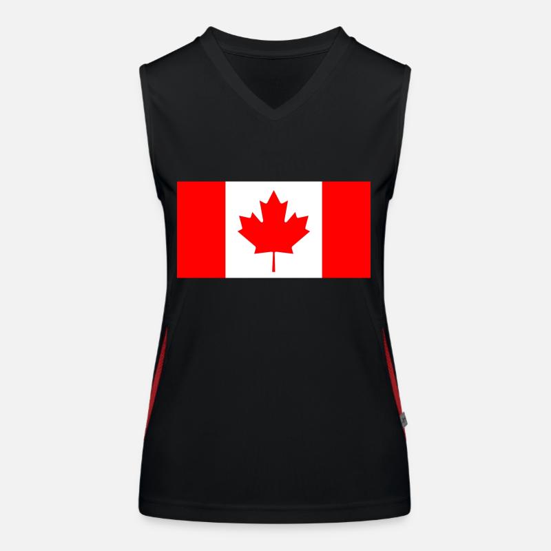 Canada Canada drapeau bannière Débardeur respirant contrasté Femme