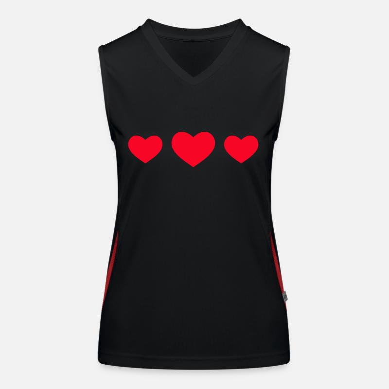 herzen Funktionelles Kontrast-Tank Top für Frauen