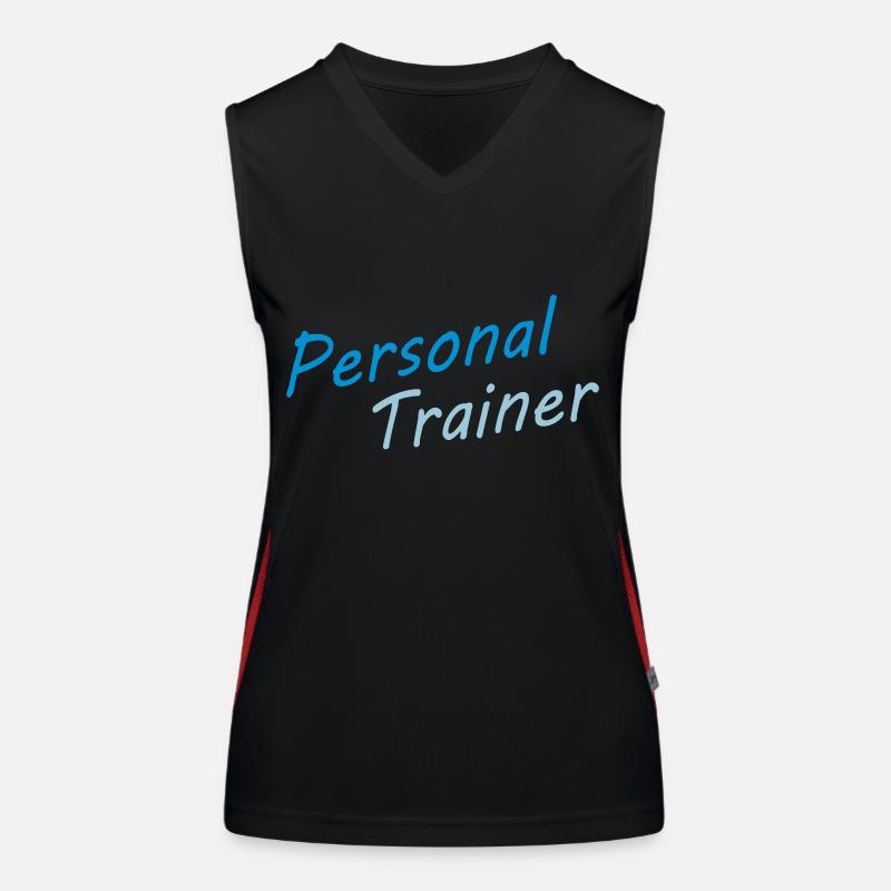 personal trainer blue Débardeur respirant contrasté Femme