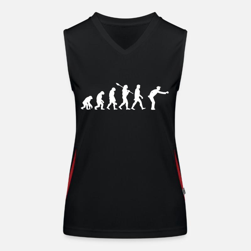 Évolution du Singe au Joeur de Pétanque Débardeur respirant contrasté Femme