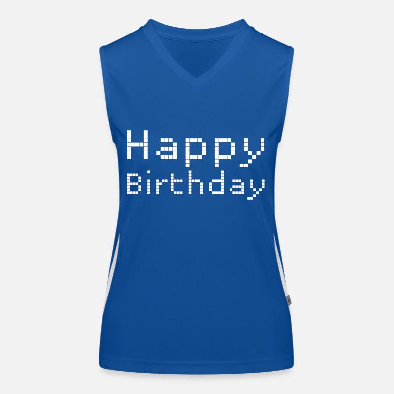 Happy Birthday Greetings Women's Functional Contrast Tank Top