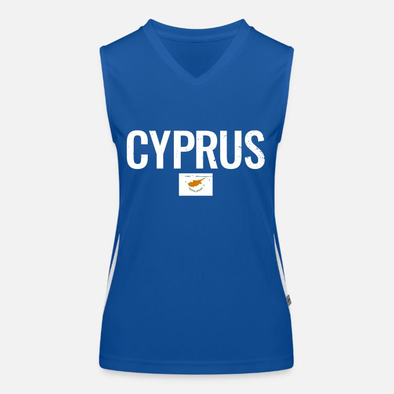 Chypre Drapeau chypriote Chypriote Débardeur respirant contrasté Femme