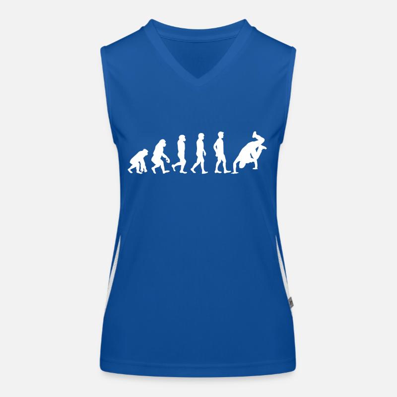 Breakdance Evolution blanc Débardeur respirant contrasté Femme