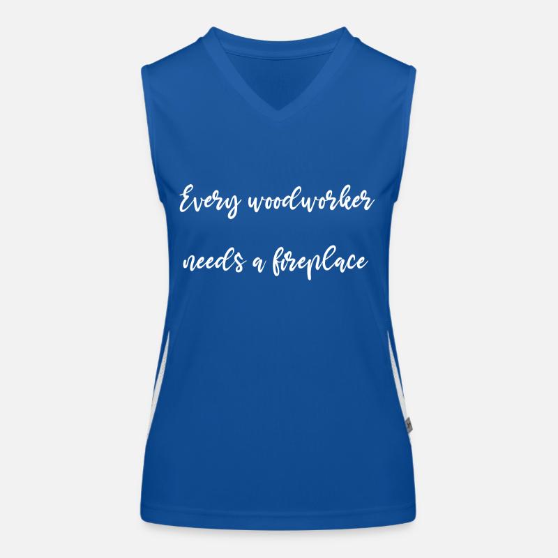 cabinetmaker bday chop wood carpenter work tshirts Women's Functional Contrast Tank Top