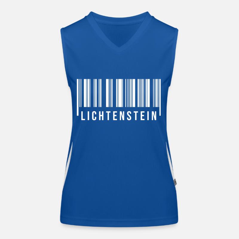 Erzgebirge Strichcode Lichtenstein Funktionelles Kontrast-Tank Top für Frauen