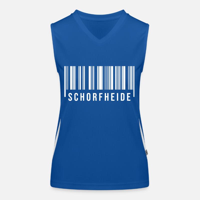 Schorfheide Strichcode Funktionelles Kontrast-Tank Top für Frauen