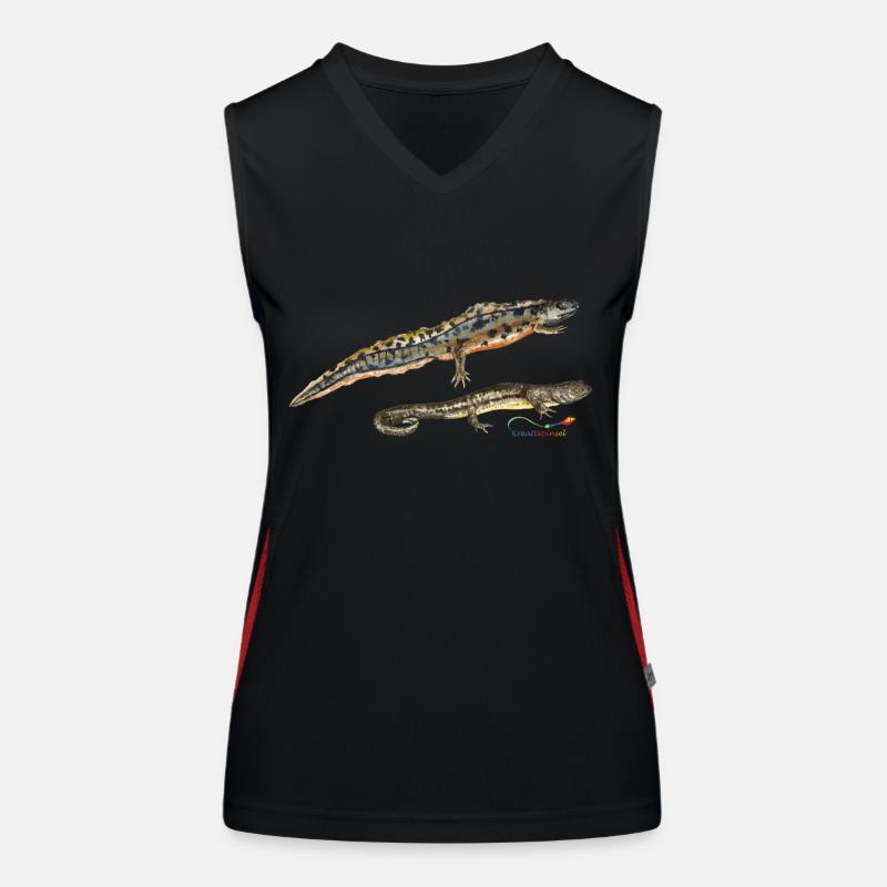 Teich-Molche Funktionelles Kontrast-Tank Top für Frauen