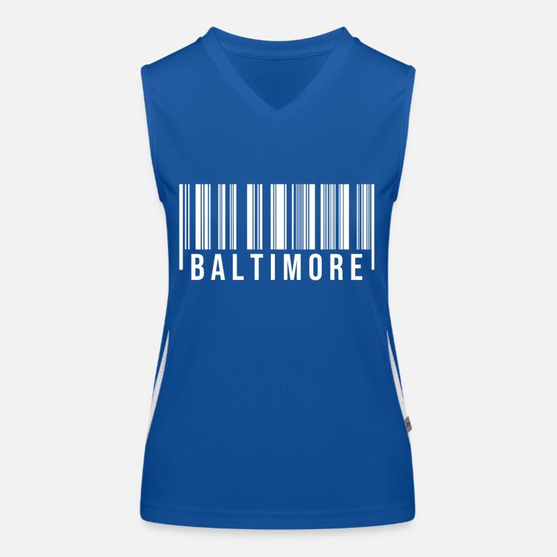 Baltimore Strichcode Funktionelles Kontrast-Tank Top für Frauen
