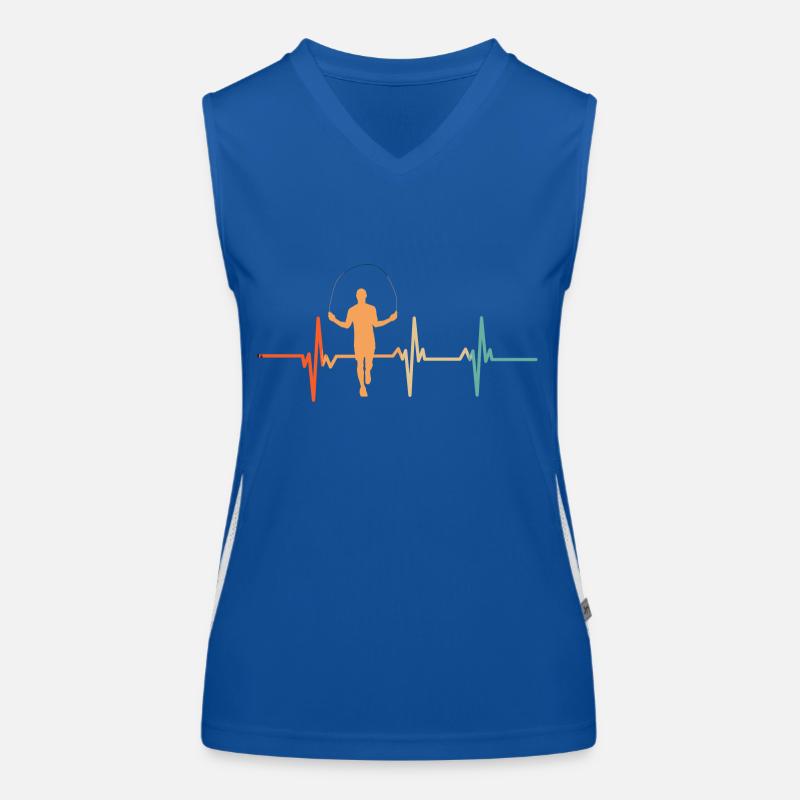 Heartbeat skipping rope Women's Functional Contrast Tank Top