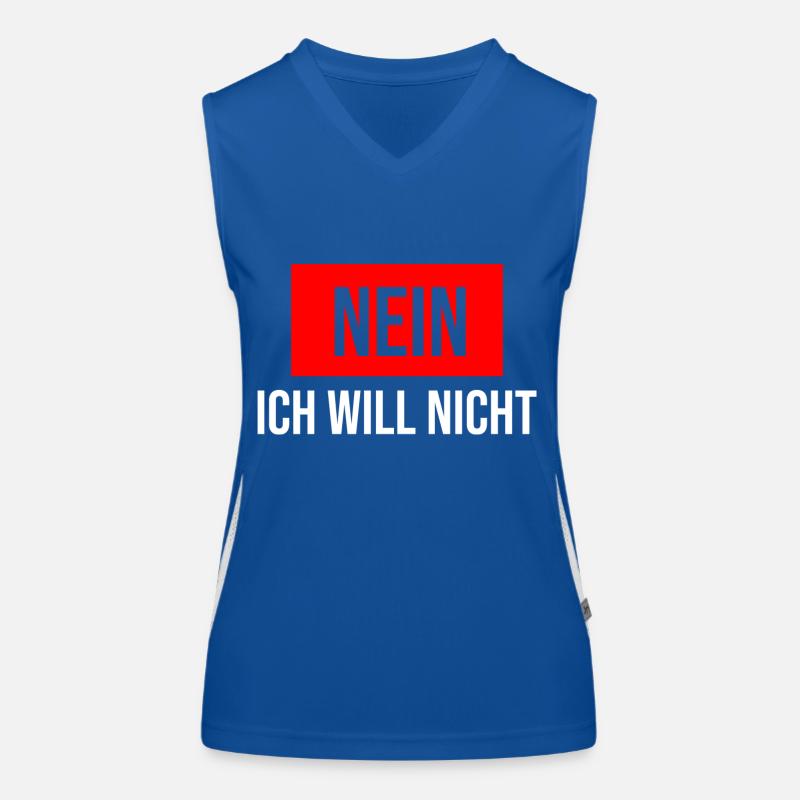 nein ich will nicht Funktionelles Kontrast-Tank Top für Frauen