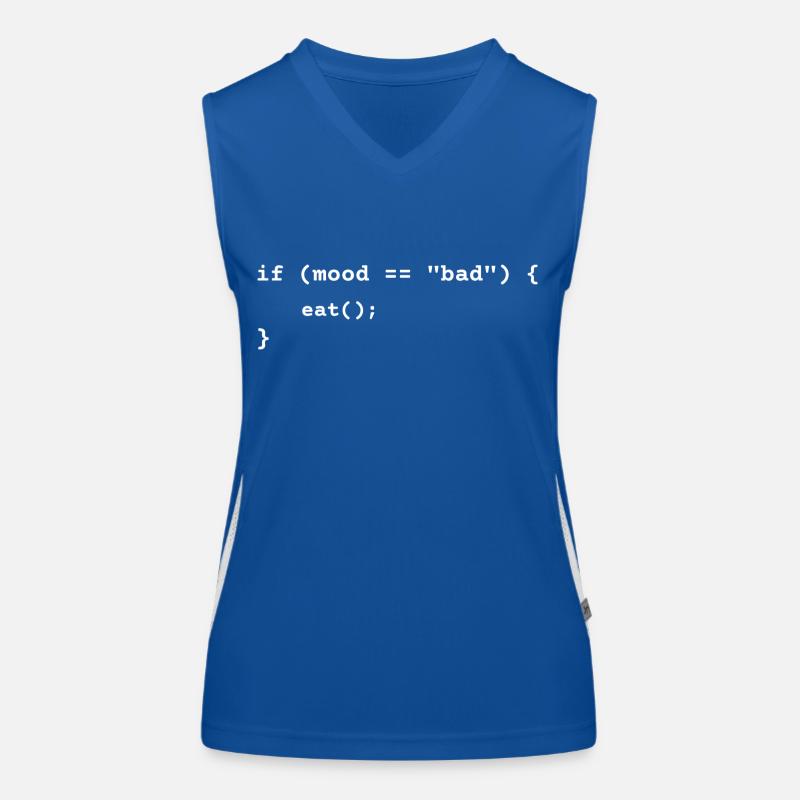 Funny Food and Coding T-Shirt Gift for Programmer Women's Functional Contrast Tank Top